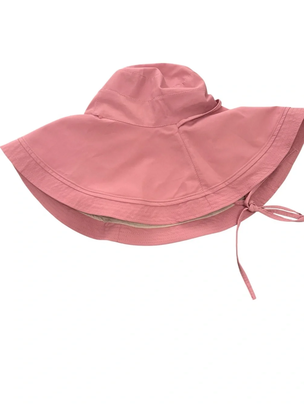 NWT Wide Brim Bendable Sun Hat with Chin Tie - Pink